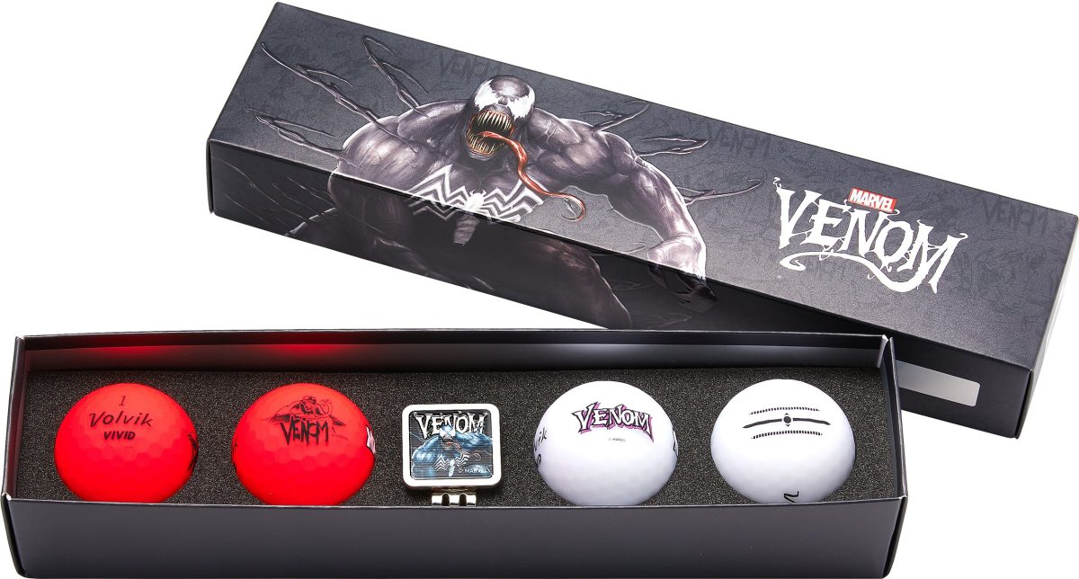 Volvik Vivid Marvel 3.0 Golf Ball Gift Set - Venom