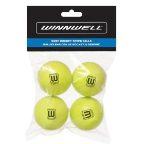 WINNWELL Knee Hockey Ball 50mm 4-Pack (w/Poly Bag)