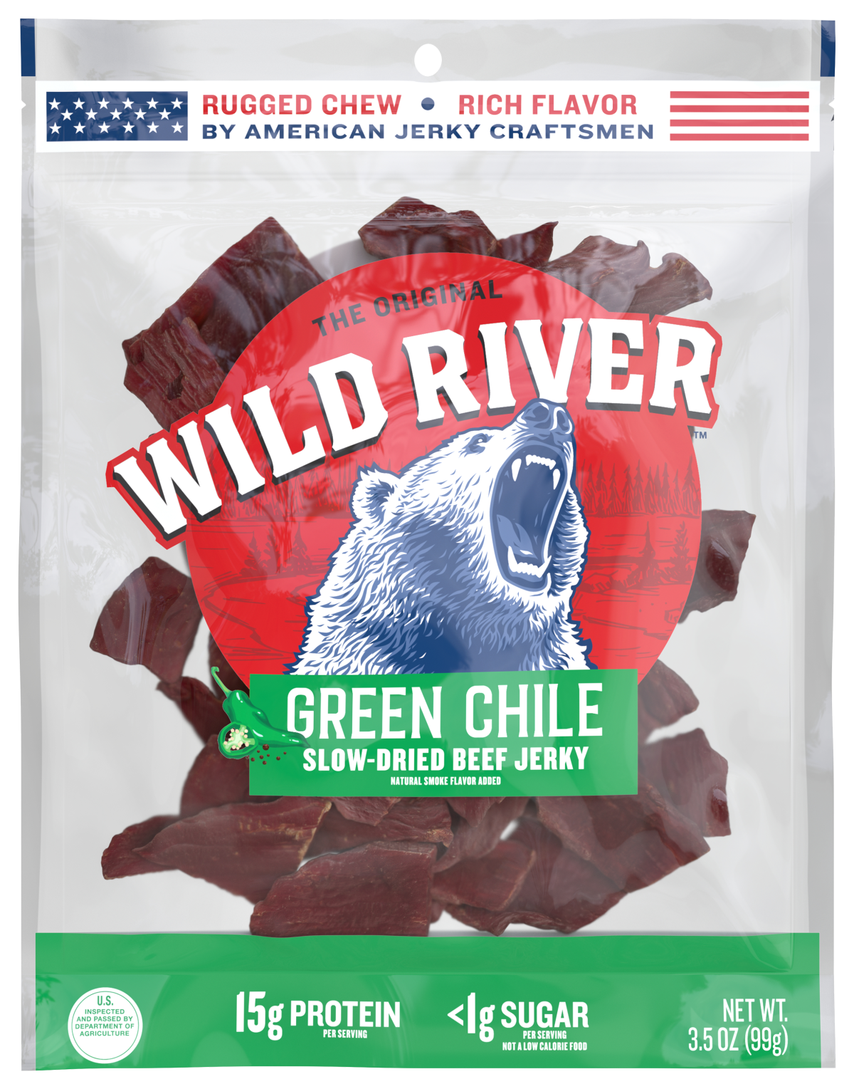 Wild River Green Chile Old Fashioned Beef Jerky