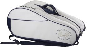 Wilson 1914 Heritage 12 Pack Tennis Racquet Bag (Cream/Dark Navy)