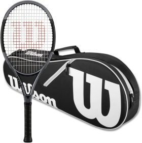 Wilson H2 Hyper Hammer Tennis Racquet Bundled w Advantage II Tennis Bag (Black/White)