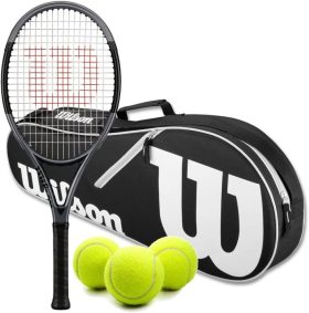 Wilson H2 Hyper Hammer Tennis Racquet Bundled w a Black Advantage II Bag & 3 Balls