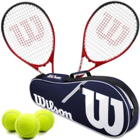 Wilson Pro Staff Precision Tennis Racquet Doubles Bundle with an Advantage II Tennis Bag and 3 Tennis Balls