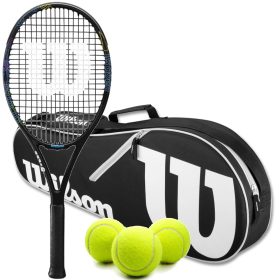 Wilson US Open BLX Tennis Racquet Bundled w an Advantage II Tennis Bag (Black) and 3 Tennis Balls