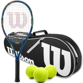 Wilson US Open GS 105 Tennis Racquet Bundled w an Advantage II Tennis Bag (Black) and 3 Tennis Balls