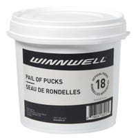 Winnwell Ice Hockey Puck Pail - 18 Pack in Black