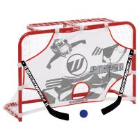 Winnwell Mini Hockey Net Set w/ 2 Sticks, Ball, and Target Size 32" x 21" x 12"