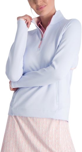 Zero Restriction Womens Sofia Golf Pullover - Blue, Size: Large