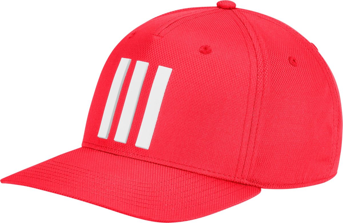 adidas Tour 3 Stripe Men's Golf Hat - Red