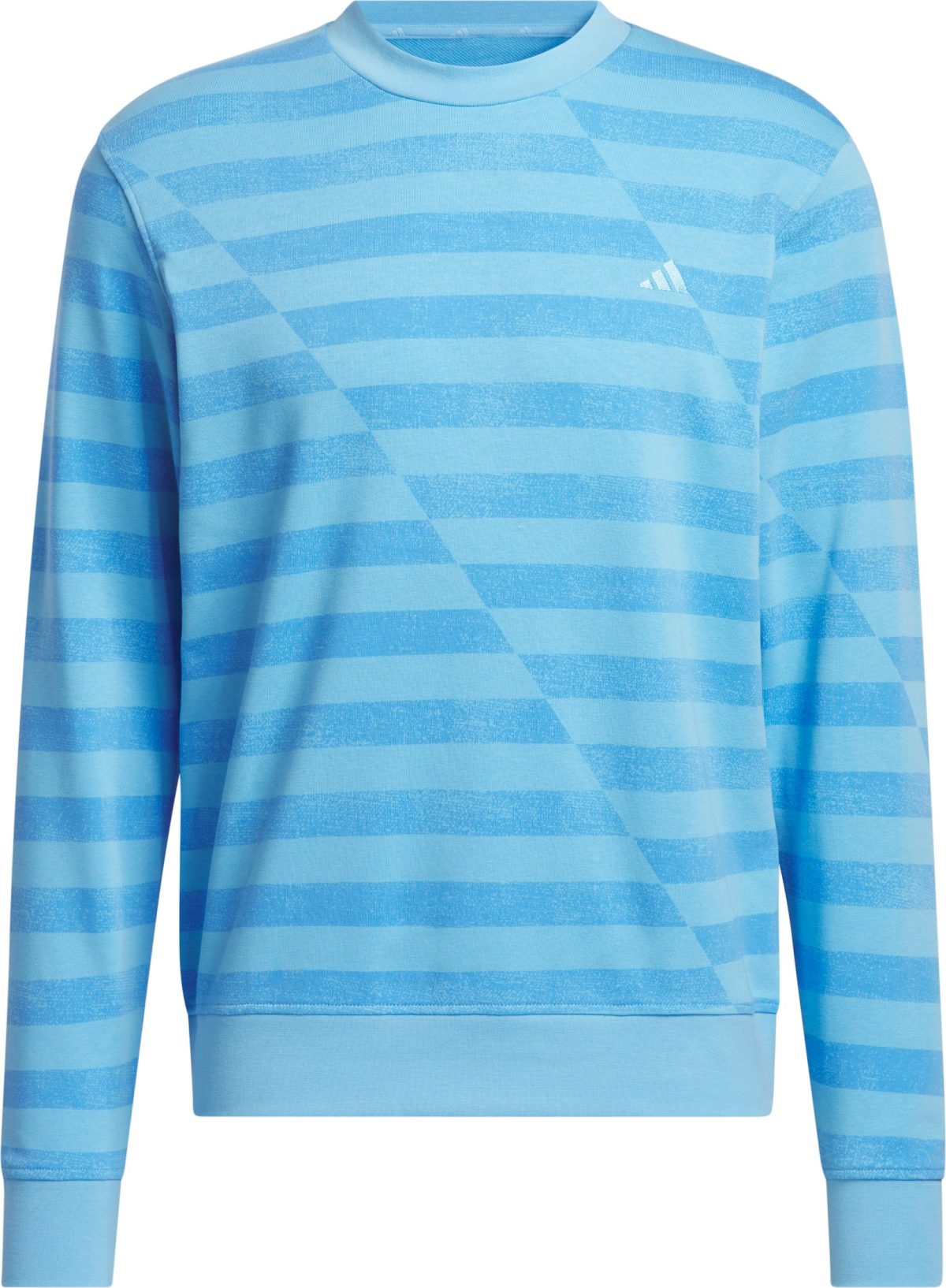 adidas Ultimate365 Printed Crewneck Men's Golf Sweatshirt - Blue, Size: Large