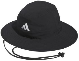 adidas Wide Brim Men's Golf Bucket Hat - Black, Size: Small/Medium