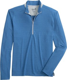 johnnie-O Brewer Quarter Zip Men's Golf Pullover - Blue, Size: Small