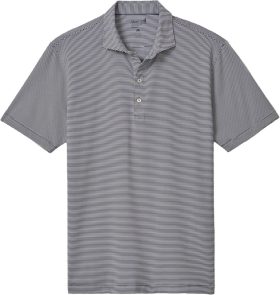 johnnie-O Lyndonn Stripe Men's Golf Polo - Blue, Size: Large