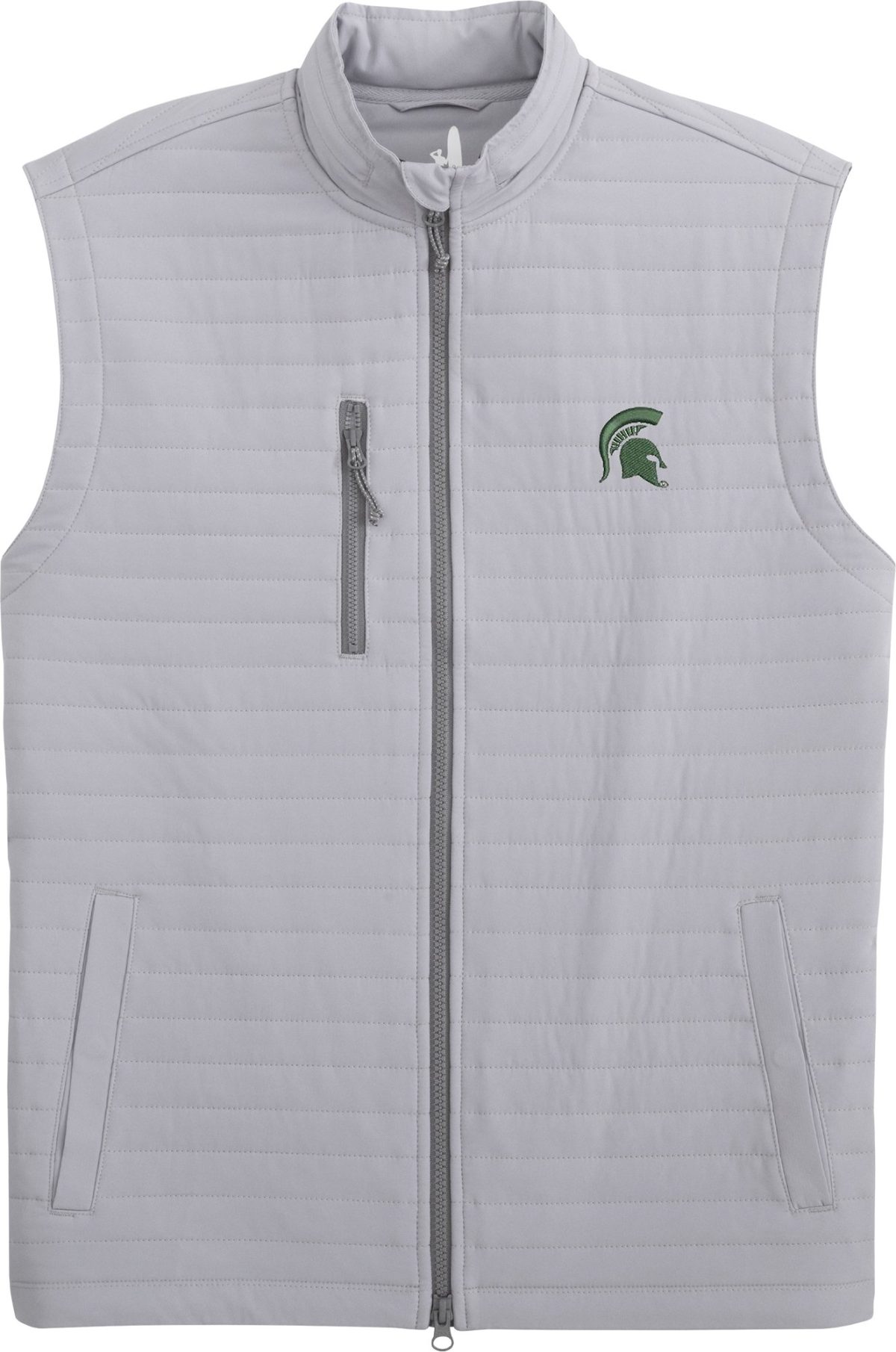 johnnie-O Michigan State Spartans Crosswind Quilted Performance Men's Golf Vest - Blue, Size: Medium