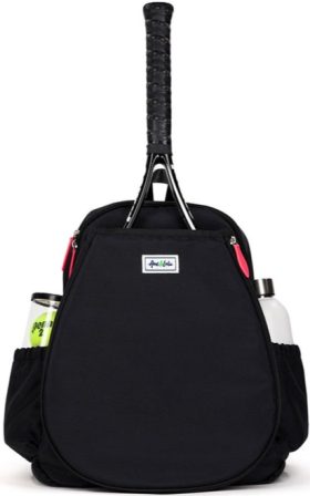 Ame & Lulu Game On Tennis Backpack (Black/Coral)