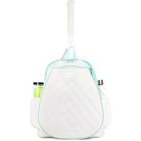 Ame & Lulu Game On Tennis Backpack (White/Light Blue)