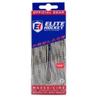 Elite WAXED Molded Tip Laces in Grey