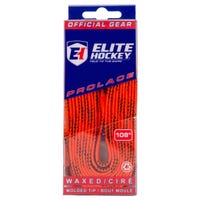 Elite WAXED Molded Tip Laces in Orange/Black