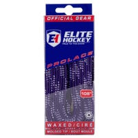 Elite WAXED Molded Tip Laces in Purple/White