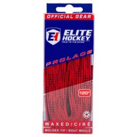 Elite WAXED Molded Tip Laces in Red/Black