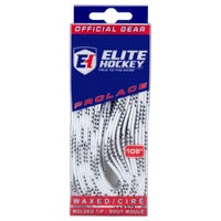 Elite WAXED Molded Tip Laces in White/Black