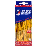 Elite WAXED Molded Tip Laces in Yellow/Black