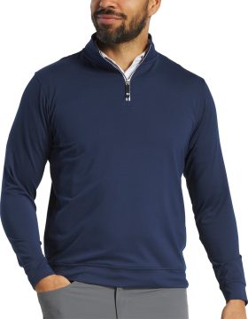 FootJoy Approach Quarter-Zip Men's Golf Pullover - Navy - Blue, Size: Large