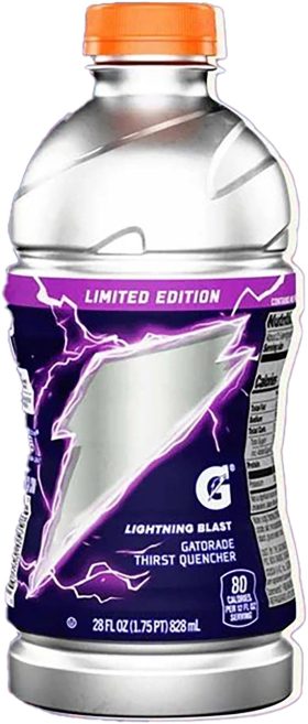 Gatorade Limited Edition Lightning Blast Sports Drink - 28 oz., Purple