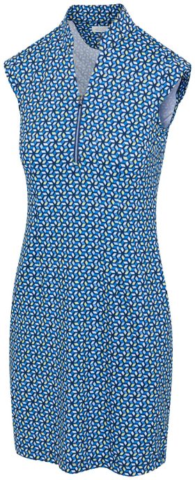 Greg Norman Womens Fallon ML75 Sleeveless Golf Dress - Blue, Size: Large