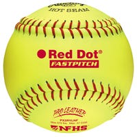 Rawlings PX2RYLNF NFHS Red Dot 12" Softball - 1 Dozen in Yellow Size 12in