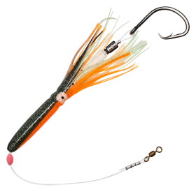 Salty Lures Pro Series Halibut Deep Drop Squid Rig - Black/Orange