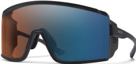 Smith | Pursuit Sunglasses Men's In Matte Black/chromapop Glacier Photochromic Copper Blue Mirror | Nylon