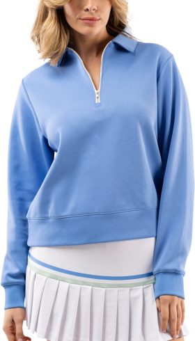 Smith & Quinn Womens The Chase Golf Pullover - Blue, Size: Large