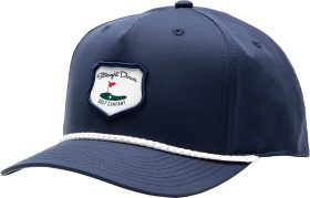 Straight Down Hogan Retro Rope Curved Bill Men's Golf Hat - Blue