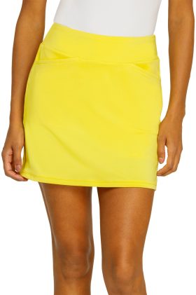 Tail Activewear Womens Elithia 17 Inch Golf Skort - Yellow, Size: X-Small