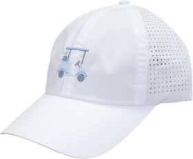 VIMHUE Womens Blue Golf Cart Sun Goddess Tuck In Strap UPF 50+ Golf Hat - Blue