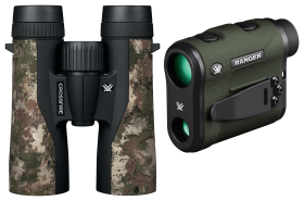 Vortex Ranger 1300 Rangefinder with Vortex Crossfire HD 10x42 Binoculars Combo