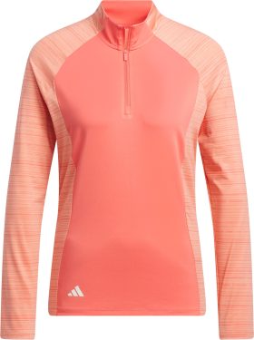 adidas Womens Ultimate365 Quarter-Zip Mock Golf Pullover - Green, Size: Large