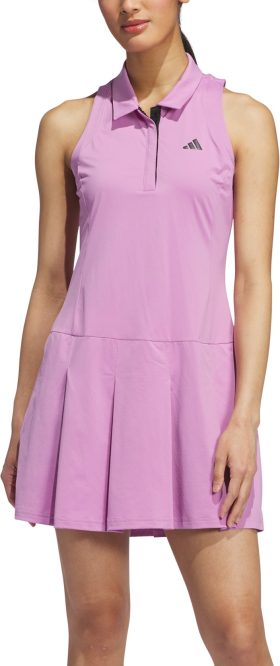 adidas Womens Ultimate365 Tour Pleated Golf Dress - Purple, Size: Large