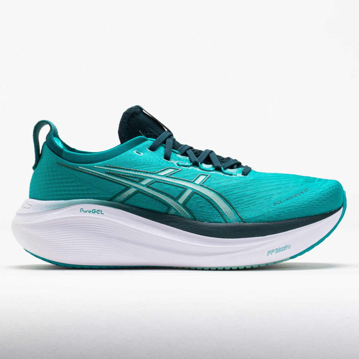 ASICS GEL-Nimbus 27 Men's Running Shoes Wave Teal/Saxon Green Size 12 Width D - Medium