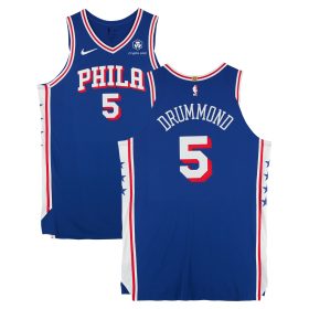 Andre Drummond Philadelphia 76ers Player-Issued #5 Blue Jersey from the 2024-25 NBA Season - Size 56+6