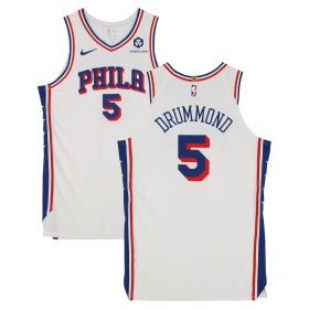 Andre Drummond Philadelphia 76ers Player-Issued #5 White Jersey from the 2024-25 NBA Season - Size 56+6