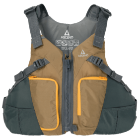 Ascend Deluxe Life Jacket for Adults - Tan - M