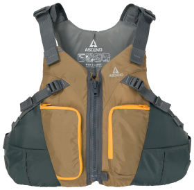 Ascend Deluxe Life Jacket for Adults - Tan - M