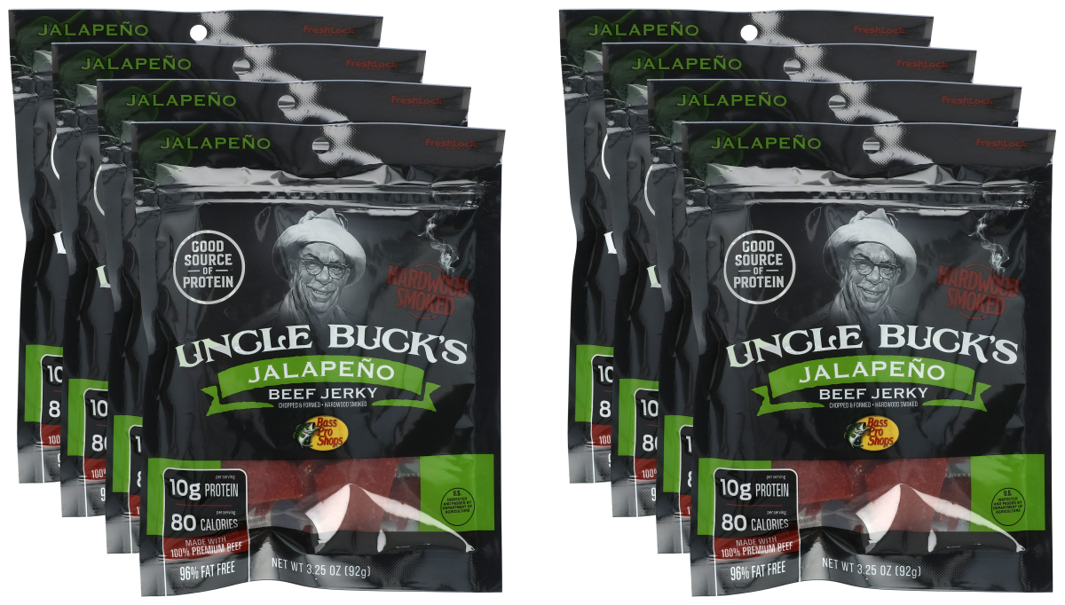 Bass Pro Shops Uncle Buck's Jalapeno Beef Jerky - 8 Pack