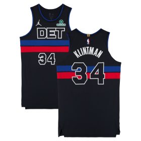 Bobi Klintman Detroit Pistons Player-Issued #34 Black Jordan Brand Jersey from the 2024-25 NBA Season - Size 50+6