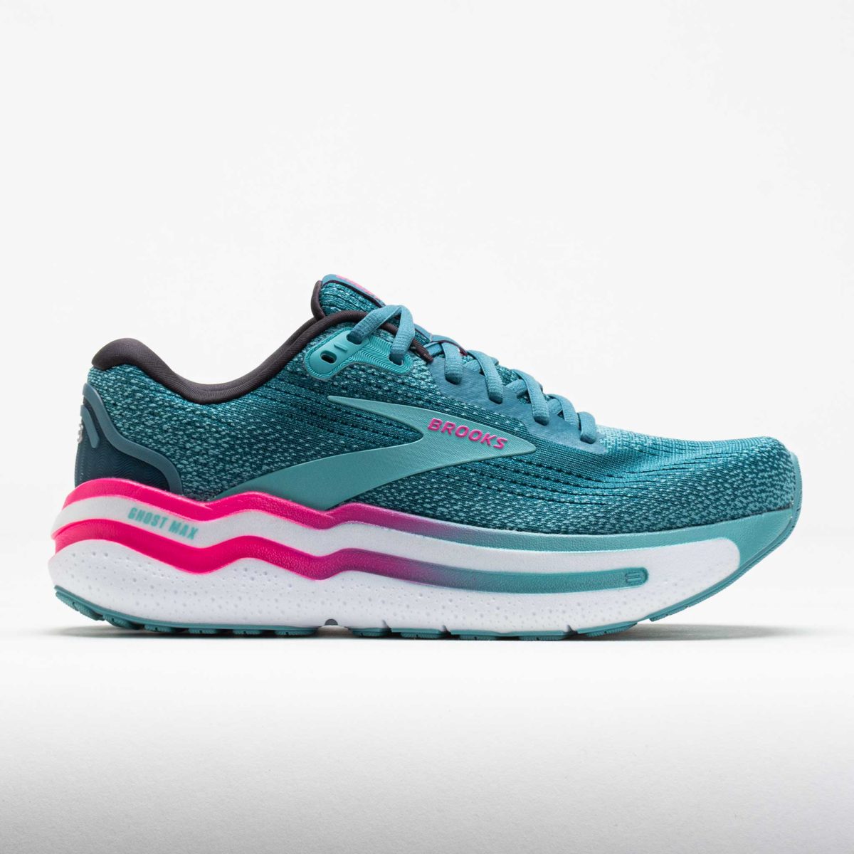 Brooks Ghost Max 2 Women's Running Shoes Storm Blue/Knockout Pink/Aqua Size 8.5 Width B - Medium