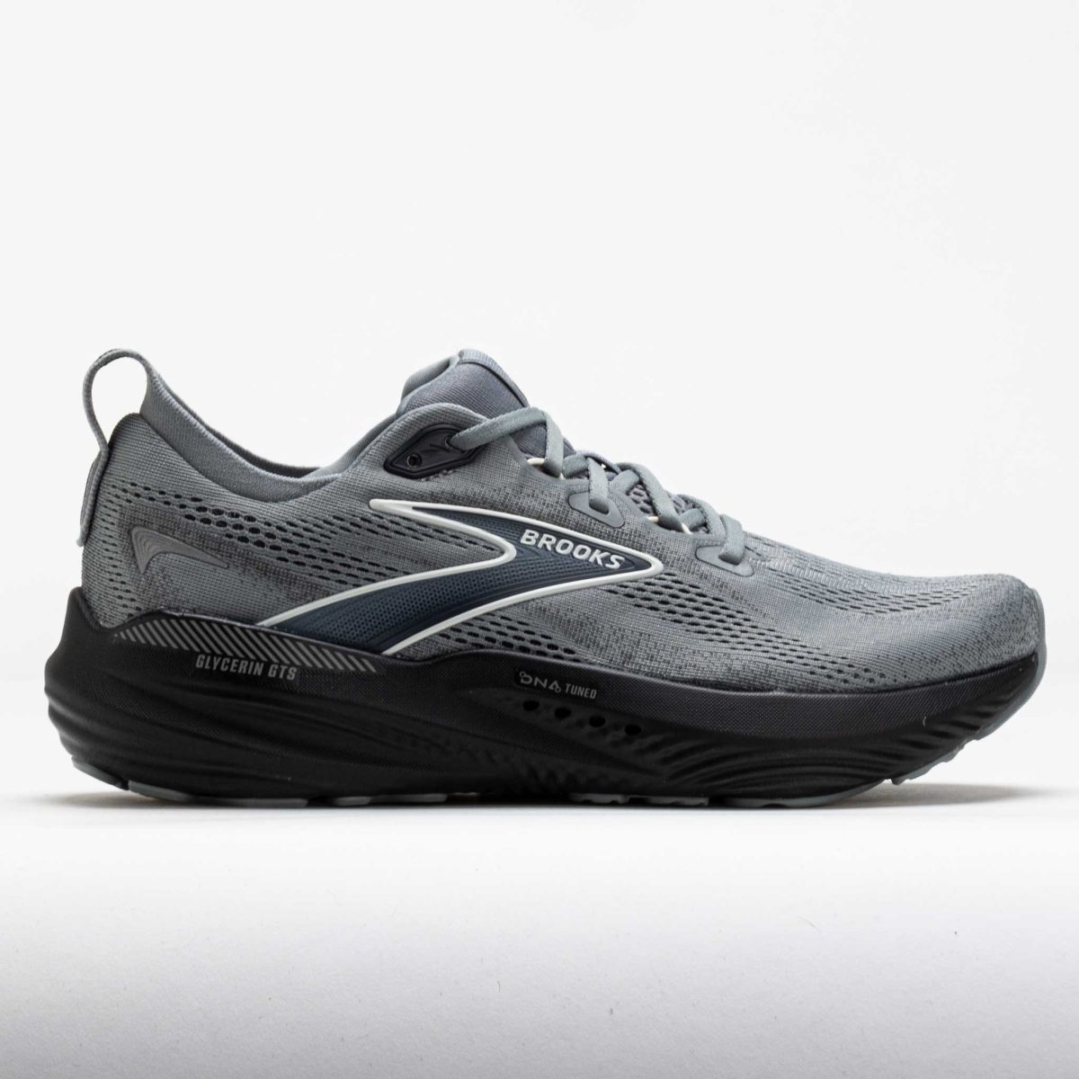 Brooks Glycerin GTS 22 Men's Running Shoes Primer Grey/Ebony/Bluewash Size 10 Width D - Medium
