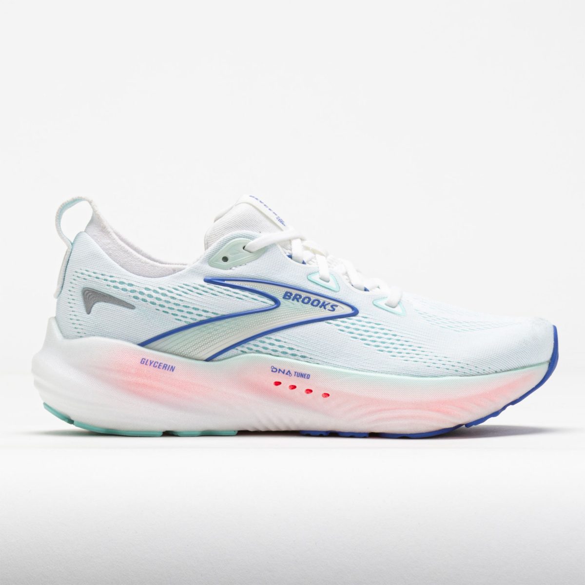 Brooks Glycerin GTS 22 Women's Running Shoes White/Limpet Shell/Amparo Blue Size 10 Width B - Medium