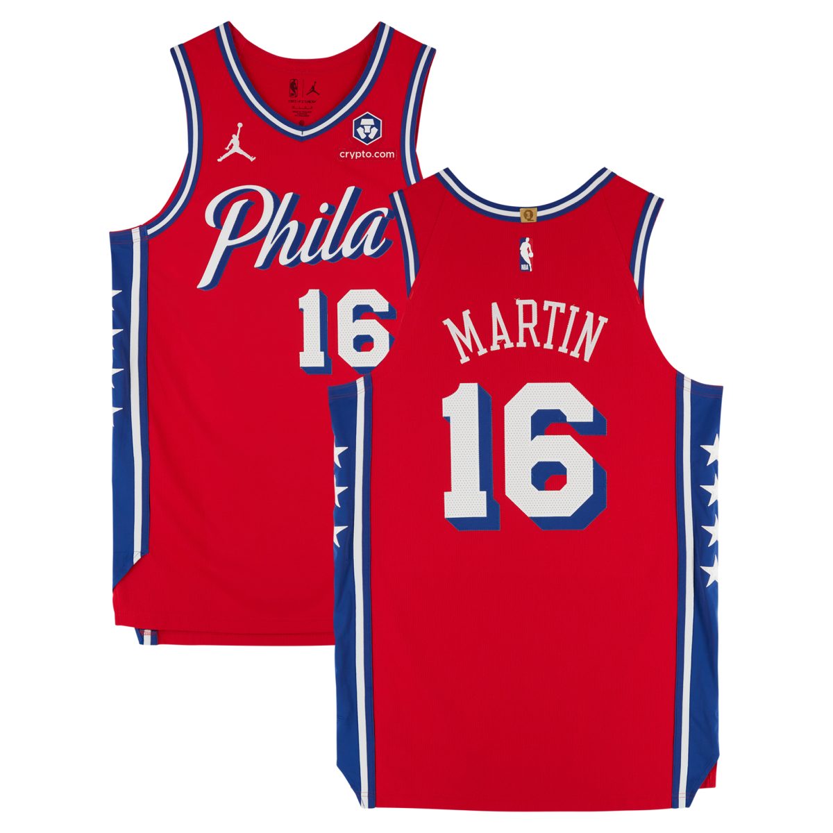 Caleb Martin Philadelphia 76ers Game-Used #16 Red Jersey vs. New Orleans Pelicans on January 10, 2025 - Size 48+4